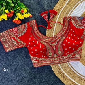 Designer italian silk v neck bridal blouse 8211 italian mor - High-Quality Fabric