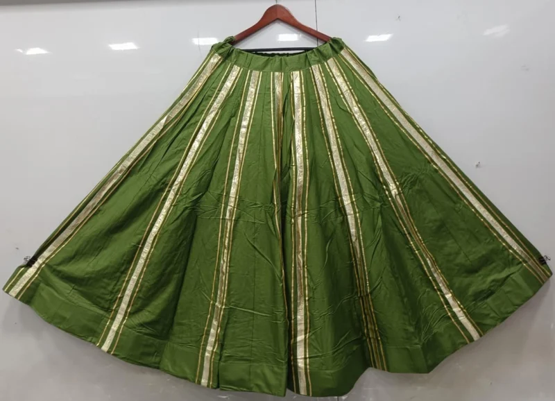 Festival reyon cotton gota lace work lehenga skirt - High-Quality Fabric