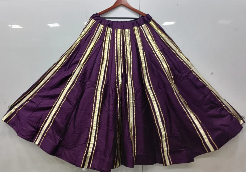 Festival reyon cotton gota lace work lehenga skirt - High-Quality Fabric