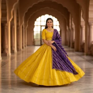 72 kali roman silk gota patti lehenga choli set - High-Quality Fabric