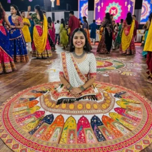 8 meter flair gujarati garba chaniya choli set authentic navratri wear - High-Quality Fabric